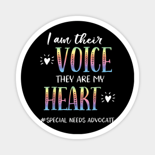 SPED Teacher Special Needs Advocate Gift I Am Their Voice Magnet